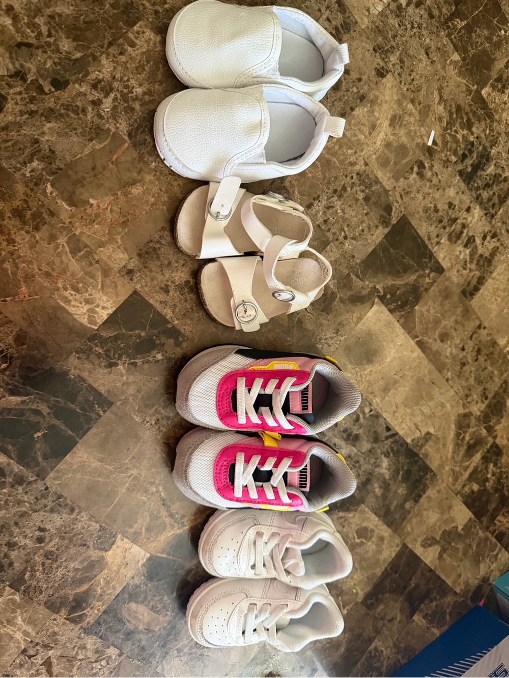 Pink & White Kids Athletic Sneakers - Unbranded